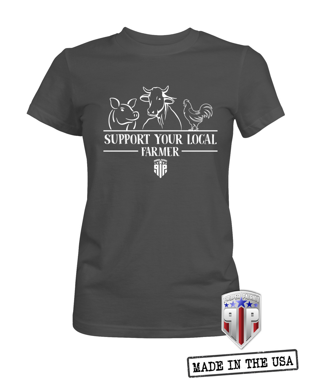 Support Your Local Farmer - Farming Outdoor Apparel - Women's Patriotic Shirts
