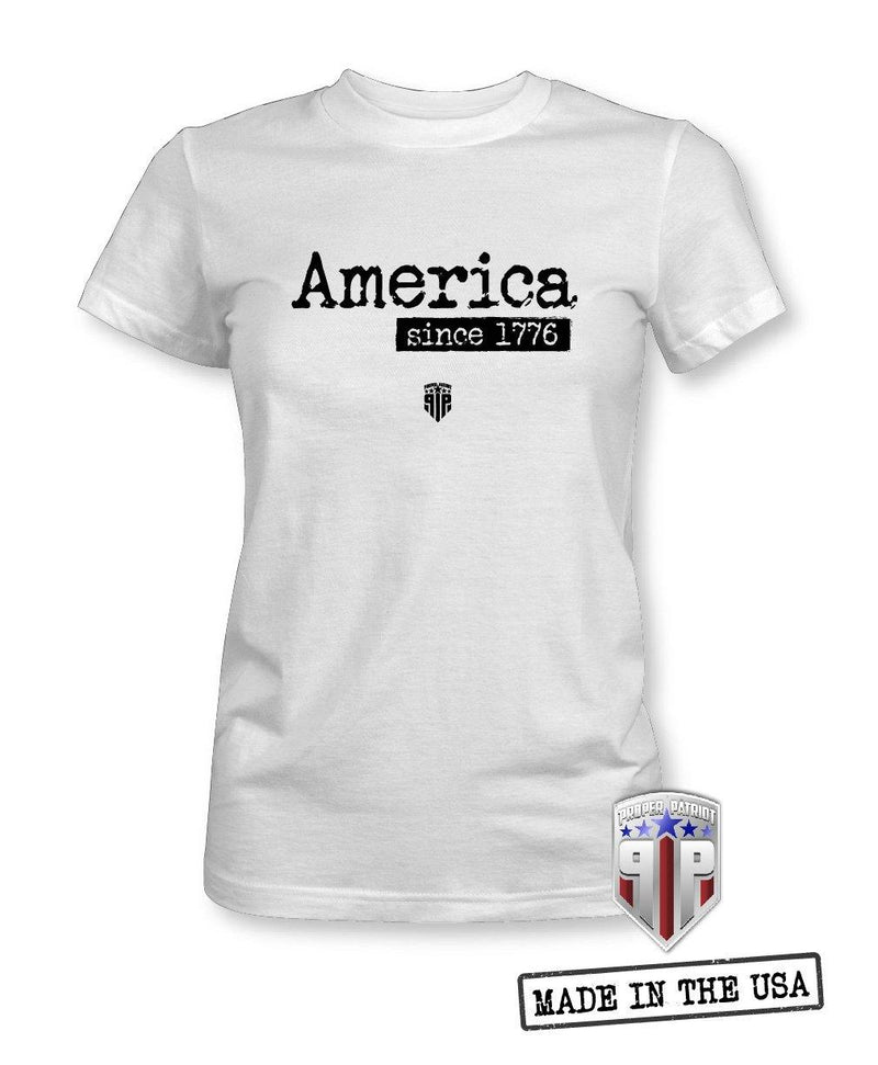 America Est. 1776 - USA Apparel Shirts - Women's Patriotic Shirts - Proper Patriot