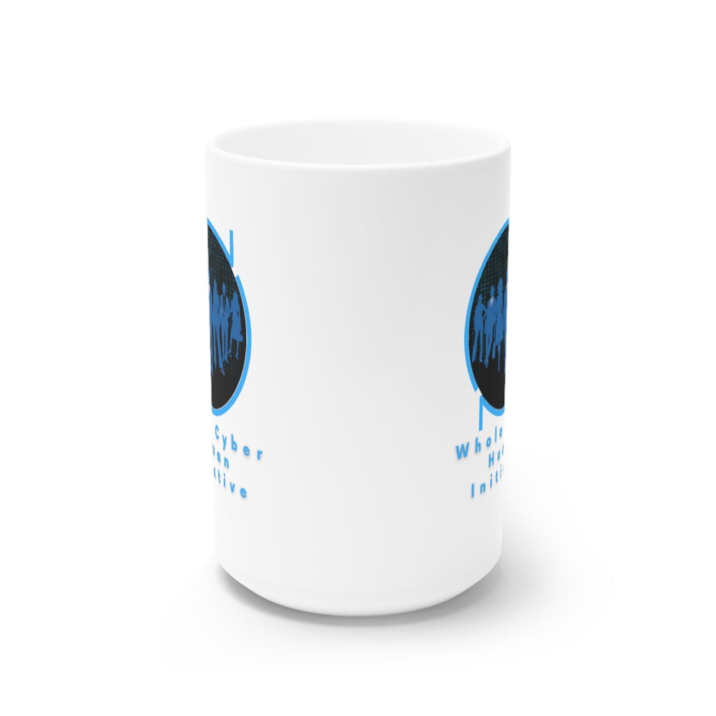 White Ceramic Mug - 15oz - Whole Cyber Human Initiative