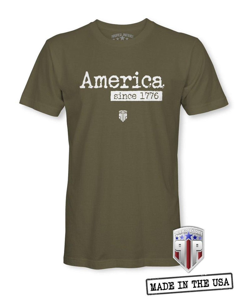 America Est. 1776 - USA Shirts - Patriotic Shirts for Men - Proper Patriot