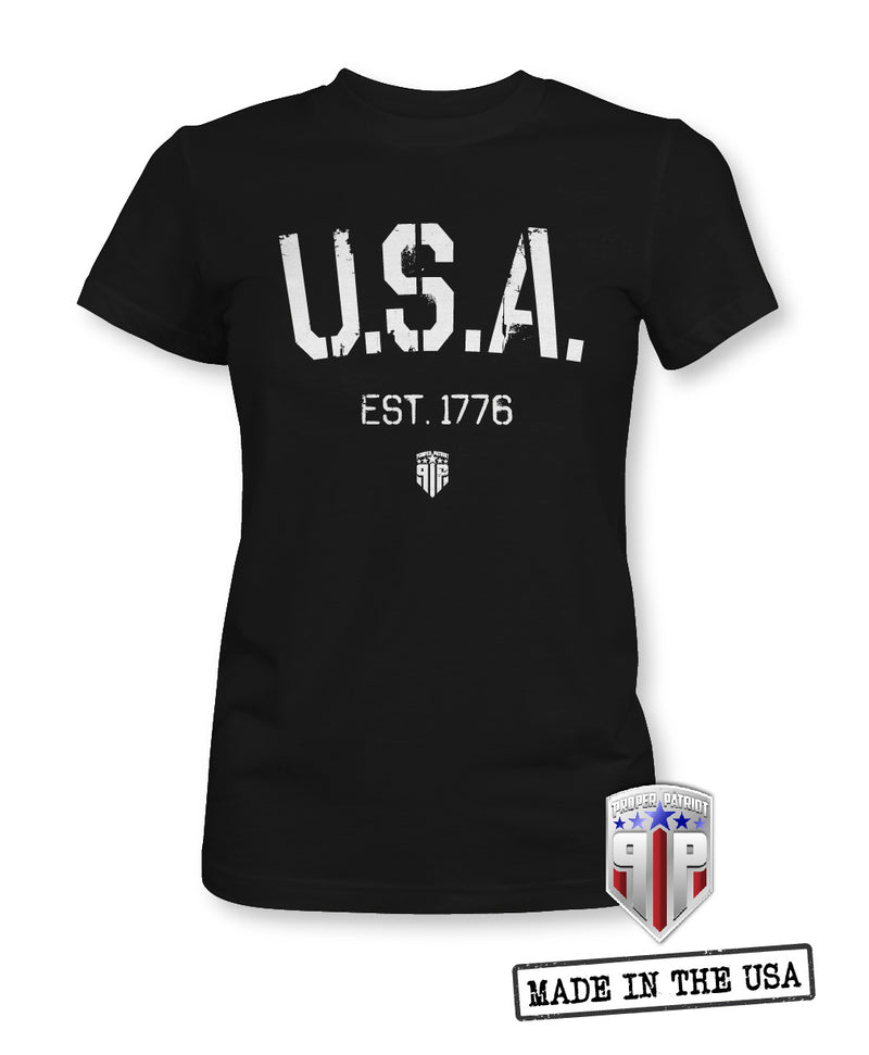 U.S.A. 1776 - USA Apparel Shirts - Women's Patriotic Shirts - Proper Patriot