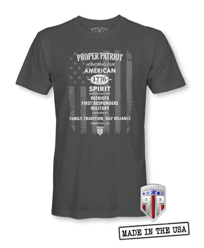 Honoring Our American Spirit - American Flag Shirt - Patriotic Shirts for Men - Proper Patriot
