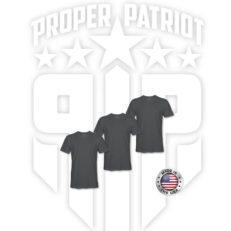 Basic Clean Tee's - 3 Pack - Patriotic Shirts for Men - Proper Patriot