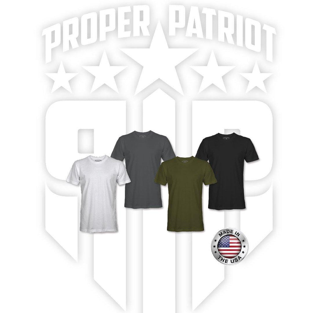 Basic Clean Tee's - 4 Pack - Variety Pack Bundle - Patriotic Shirts for Men - Proper Patriot