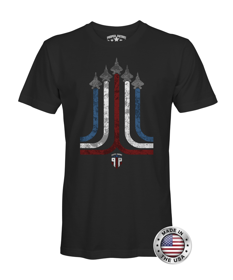 Jet Stream - USA Shirt - Red White and Blue - Patriotic Shirts for Men - Proper Patriot
