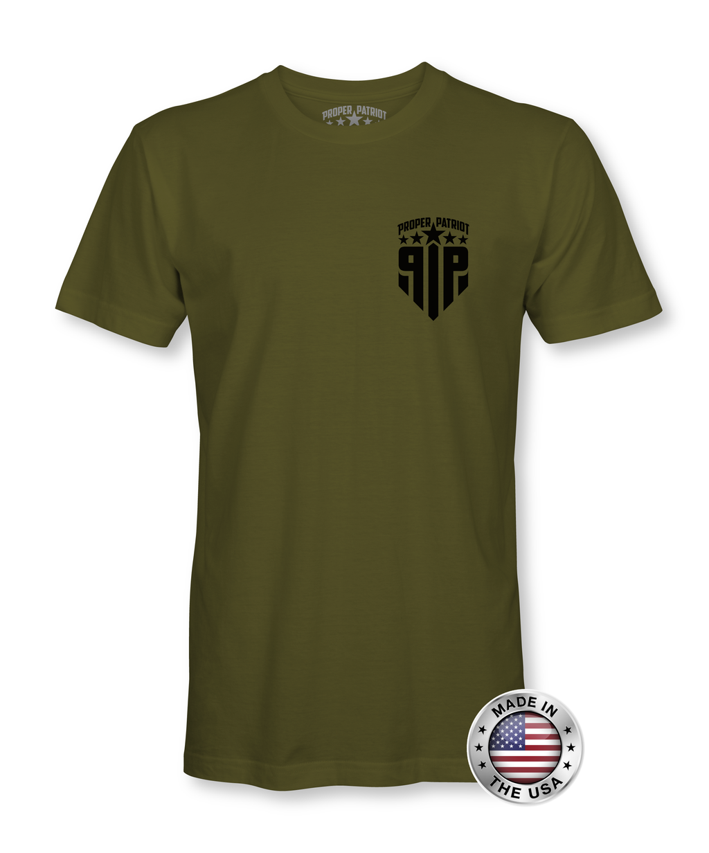 Basic Small Black Proper Patriot Logo - Patriotic Shirts for Men - Proper Patriot