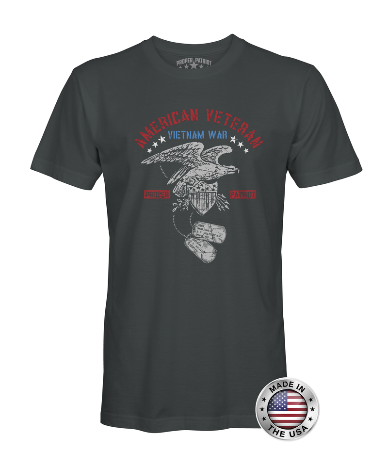 Vietnam War Veteran - American Eagle - Patriotic Shirts for Men - Proper Patriot