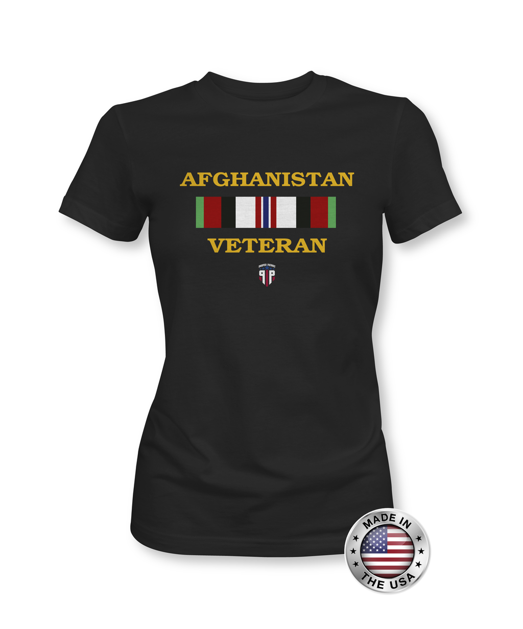 Afghanistan Campaign Veteran - Military Shirts for Women - Women's Patriotic Shirts - Proper Patriot