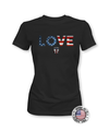 Love American Flag Shirt - USA Shirt - Women's Patriotic Shirts - Proper Patriot