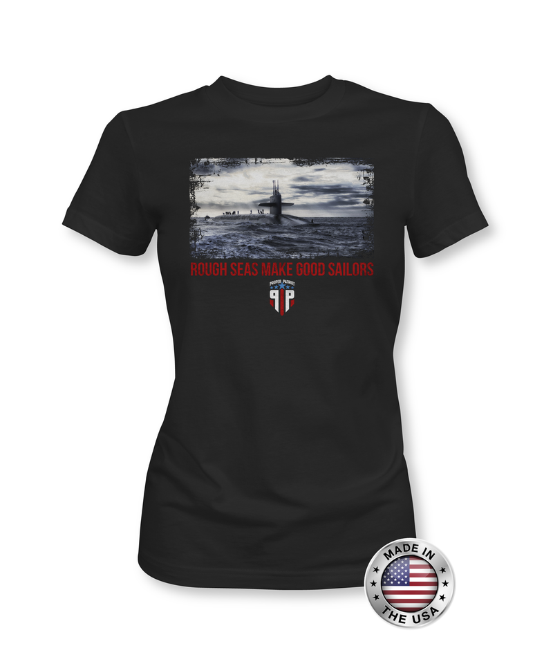 Rough Seas Navy Shirt - Military Gear - Women's Patriotic Shirts - Proper Patriot