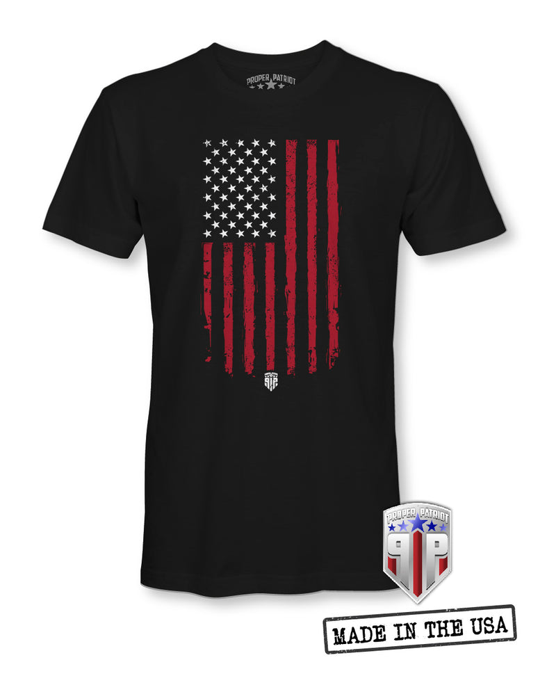Tattered American Flag - USA Apparel - Patriotic Shirts for Men - Proper Patriot